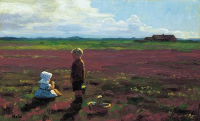 Children Picking Berries on the Moor by Einar Hein